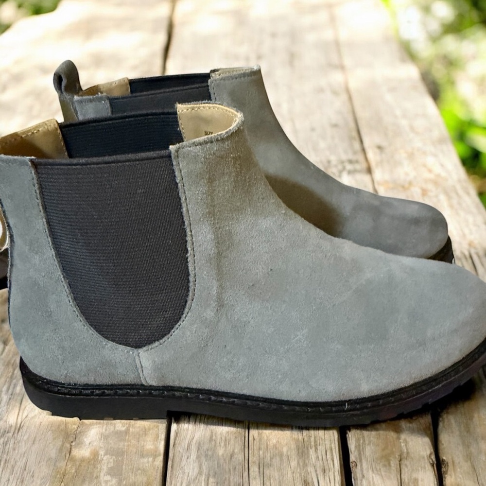 Janie and Jack Suede Gray Kids Boots